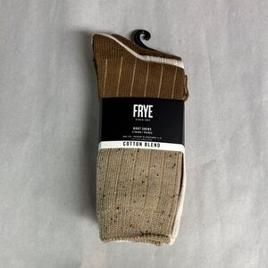 New Frye Socks Women’s 3 Pair Brown & Tan Cotton Blend Boot Sock Casual Active